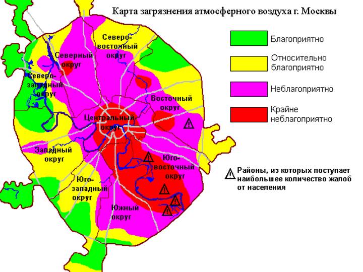 микроклимат районов в москве