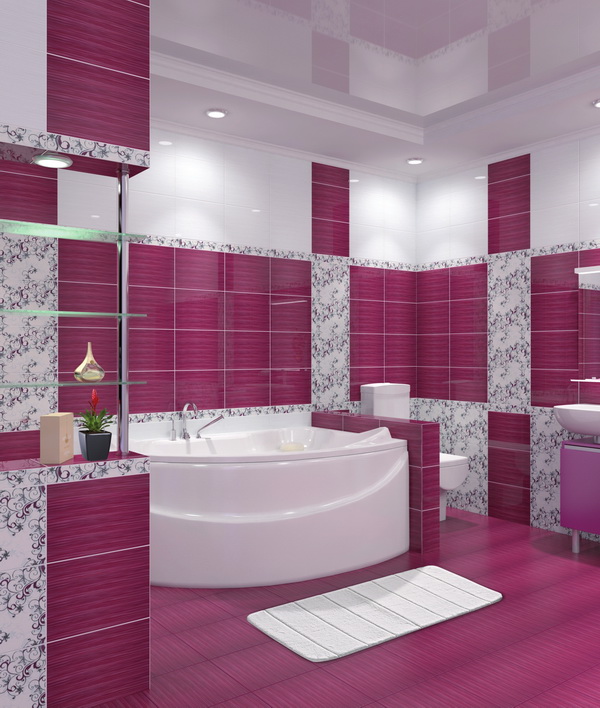Фиолетовая ванная комната - Дизайн и Ремонт