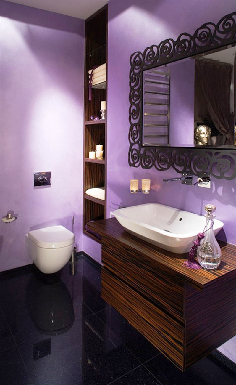 Фиолетовая ванная — как ее сочетать с другими цветами? 80 фото идей дизайна!