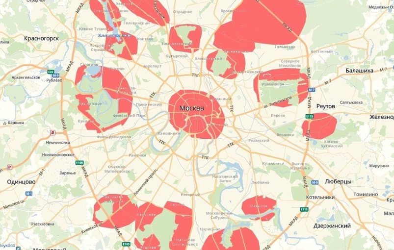 Карта экологии новой москвы