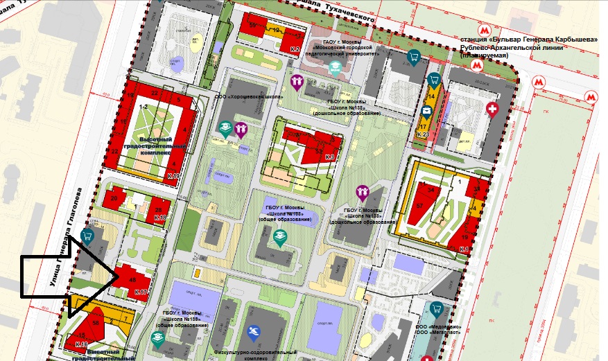 План застройки 82 квартала хорошево мневники крост