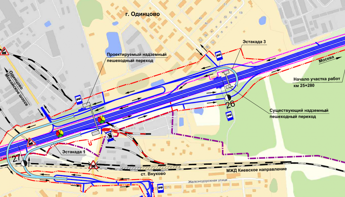Проектируемая 1. Одинцово развязка. Эстакада Внуково проект. Развязки на Минском шоссе план. Развязка Внуково.